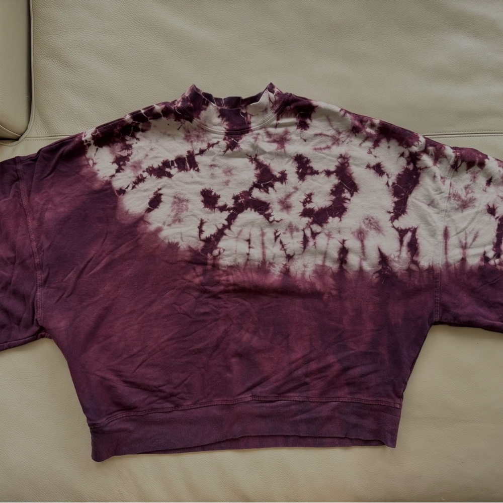 ELECTRIC & ROSE Women's Purple Tie Dye Sweatshirt Med